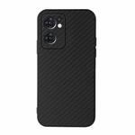 For OPPO Reno7 5G International Accurate Hole Carbon Fiber Texture Shockproof Case(Black)
