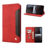 For Sony Xperia 10 IV Skin Feel Splicing Leather Phone Case(Red)