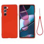For Motorola Edge X30 5G Pure Color Liquid Silicone Shockproof Phone Case(Red)