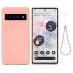 For Google Pixel 7 Pro Pure Color Liquid Silicone Shockproof Phone Case(Pink)