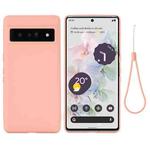 For Google Pixel 7 Pure Color Liquid Silicone Shockproof Phone Case(Pink)