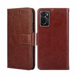 For OPPO A36 4G / A76 4G Global Crystal Texture Leather Phone Case(Brown)