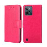 For OPPO Realme C31 Crystal Texture Leather Phone Case(Rose Red)