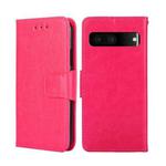 For Google Pixel 7 5G Crystal Texture Leather Phone Case(Rose Red)