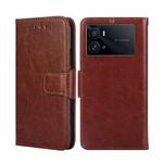 For vivo iQOO 9 Pro 5G Crystal Texture Leather Phone Case(Brown)