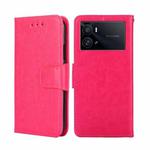 For vivo iQOO 9 Pro 5G Crystal Texture Leather Phone Case(Rose Red)