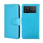 For vivo iQOO 9 5G Crystal Texture Leather Phone Case(Sky Blue)