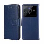 For vivo X80 Pro CN Version Crystal Texture Leather Phone Case(Royal Blue)