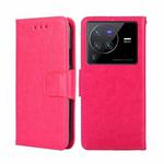 For vivo X80 Pro CN Version Crystal Texture Leather Phone Case(Rose Red)