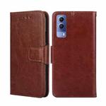 For vivo Y53S 5G / iQOO Z5X / T1X Crystal Texture Leather Phone Case(Brown)