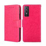 For vivo Y76S CN Version / Y74S Crystal Texture Leather Phone Case(Rose Red)