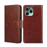 For Honor 60 SE Crystal Texture Leather Phone Case(Brown)