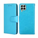 For Samsung Galaxy M33 5G Crystal Texture Leather Phone Case(Sky Blue)