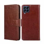 For Samsung Galaxy M53 5G Crystal Texture Leather Phone Case(Brown)