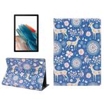 For Samsung Galaxy Tab A8 X200 Painted Voltage Pen Slot Tablet Smart Case(Blue Elk)