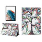 For Samsung Galaxy Tab A8 X200 Painted Voltage Pen Slot Tablet Smart Case(Miracle Tree)