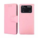 For Xiaomi Poco M4 Pro Crystal Texture Leather Phone Case(Pink)