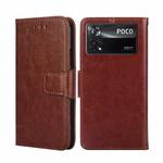 For Xiaomi Poco X4 Pro 5G Crystal Texture Leather Phone Case(Brown)