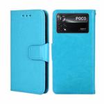For Xiaomi Poco X4 Pro 5G Crystal Texture Leather Phone Case(Sky Blue)