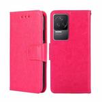 For Xiaomi Redmi K50 / K50 Pro Crystal Texture Leather Phone Case(Rose Red)