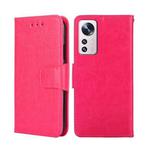 For Xiaomi 12 Pro Crystal Texture Leather Phone Case(Rose Red)