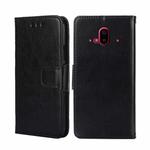 For Fujitsu Arrows F-52B Crystal Texture Leather Phone Case(Black)