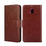 For Fujitsu Arrows F-52B Crystal Texture Leather Phone Case(Brown)