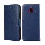 For Fujitsu Arrows F-52B Crystal Texture Leather Phone Case(Royal Blue)