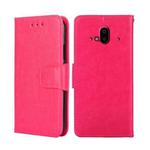 For Fujitsu Arrows F-52B Crystal Texture Leather Phone Case(Rose Red)