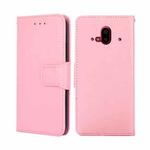 For Fujitsu Arrows F-52B Crystal Texture Leather Phone Case(Pink)