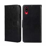 For Sharp Simple Sumaho 6-A201SH Crystal Texture Leather Phone Case(Black)