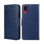 For Sharp Simple Sumaho 6-A201SH Crystal Texture Leather Phone Case(Royal Blue)