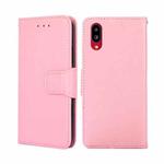 For Sharp Simple Sumaho 6-A201SH Crystal Texture Leather Phone Case(Pink)