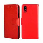 For Sharp Simple Sumaho 6-A201SH Crystal Texture Leather Phone Case(Red)