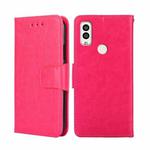 For Kyocera Android One S9/Digno Sanga Edition Crystal Texture Leather Phone Case(Rose Red)