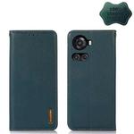 For OnePlus 10R / Ace KHAZNEH Nappa Top Layer Cowhide Leather Phone Case(Green)