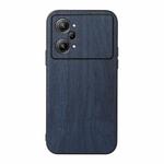 For OPPO K10 Pro 5G Wood Texture PU Phone Case(Blue)