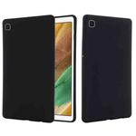 For Samsung Galaxy Tab A7 Lite Solid Color Liquid Silicone Shockpoof Tablet Case(Black)