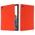 For Samsung Galaxy Tab A8 10.5 2021 Solid Color Liquid Silicone Shockpoof Tablet Case(Red)