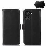 For OnePlus 10R / Ace Crazy Horse Top Layer Cowhide Leather Phone Case(Black)