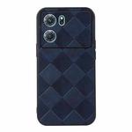 For OPPO K10 5G Weave Plaid PU Phone Case(Blue)
