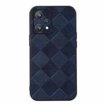 For OPPO Realme 9 Pro / Realme V25 Weave Plaid PU Phone Case(Blue)