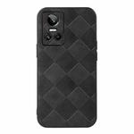 For OPPO Realme GT Neo3 Weave Plaid PU Phone Case(Black)
