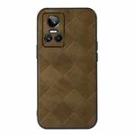 For OPPO Realme GT Neo3 Weave Plaid PU Phone Case(Green)