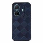 For vivo S15e Weave Plaid PU Phone Case(Blue)