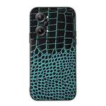 For OPPO K10 Pro 5G Crocodile Top Layer Cowhide Leather Phone Case(Cyan Blue)