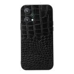 For OPPO Realme 9 Pro / Realme V25 Crocodile Top Layer Cowhide Leather Phone Case(Black)
