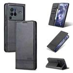 For vivo X80 Pro AZNS Magnetic Calf Texture Leather Phone Case(Black)