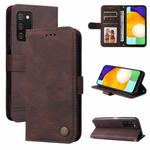 For Samsung Galaxy A03s US Version Skin Feel Life Tree Metal Button Leather Phone Case(Brown)