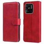 For Xiaomi Redmi 10C 4G Classic Calf Texture Flip Leather Phone Case(Red)